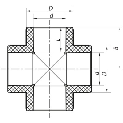 Крестовина 40 PPR KOER K0028.PRO (KP0034) Крестовина 40 PPR KOER K0028.PRO (KP0034)