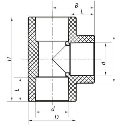 Тройник 32 PPR KOER K0009.PRO (KP0012)