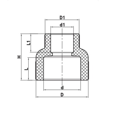 Муфта редукционная ВВ 110x63 PPR KOER K0216.PRO (KP2581) Муфта редукционная ВВ 110x63 PPR KOER K0216.PRO (KP2581)