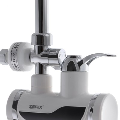 Проточный водонагреватель ZERIX ELW08-EPW (с индикатором температуры и УЗО) (ZX2751)
