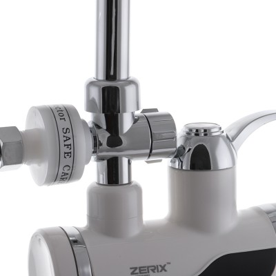 Проточный водонагреватель ZERIX ELW08-EP (с индикатором температуры и УЗО) (ZX2750)