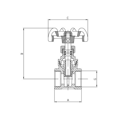 Задвижка клиновая KOER KR.280 - 1 1/4" (KR2908)