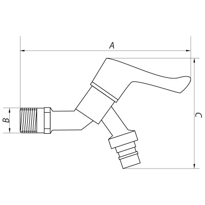 Кран для холодной воды 1/2" (KOER KR.255) (KR2727)