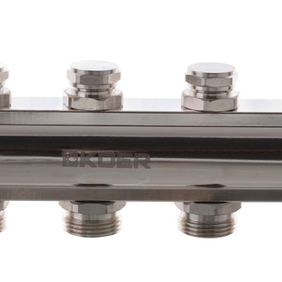 Коллекторный блок с термостатическими клапанами KOER KR.1100-06 1”x6 WAYS (KR2632)