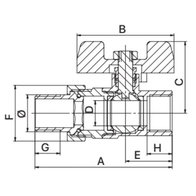 Кран с американкой 3/4" EUROPRODUCT EP.310 (EP2954)