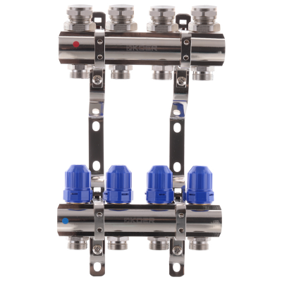 Коллекторный блок с термостатическими клапанами KOER KR.1100-04 1”x4 WAYS (KR2630)