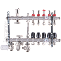 Коллектор со встроенным смесительным узлом KOER KR.S1012-5 1"х5 SUS304 и евроконусами 3/4-16 (KR2938) Коллектор со встроенным смесительным узлом KOER KR.S1012-5 1"х5 SUS304 и евроконусами 3/4-16 (KR2938)