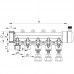 Коллектор распределительный 5-way с фитингом (40x20) PPR KOER K0193.PRO (KP2558)