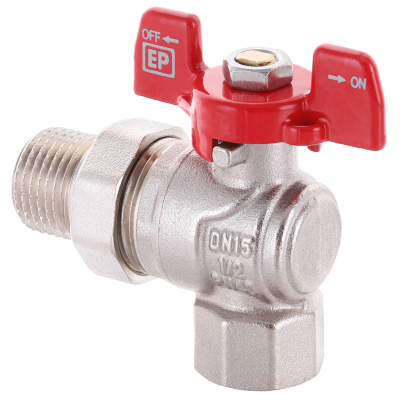 Кран с американкой угловой 1/2" EUROPRODUCT EP.411 (EP2959) Кран с американкой угловой 1/2" EUROPRODUCT EP.411 (EP2959)