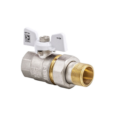 Кран с американкой 3/4" (KOER KR.227.W) белый (KR0097) Кран с американкой 3/4" (KOER KR.227.W) белый (KR0097)