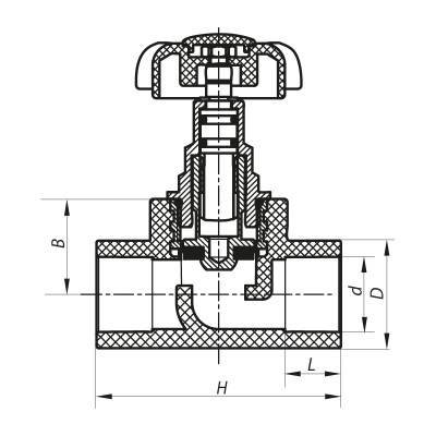 Кран вентильный 50 KOER PPR K0187.PRO (KP0241)