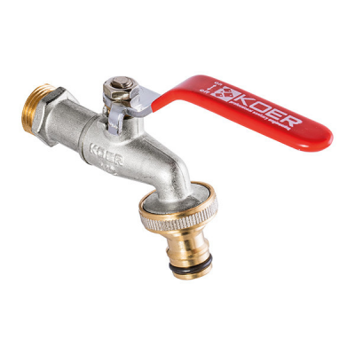 Кран полива с коннектором для быстрого подключения 1/2" (KOER KR.257) (KR2750) Кран полива с коннектором для быстрого подключения 1/2" (KOER KR.257) (KR2750)