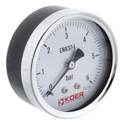 Манометр аксиальный KOER KM.611A D=63мм (0-6 bar) 1/4'' (KR2901) Манометр аксиальный KOER KM.611A D=63мм (0-6 bar) 1/4'' (KR2901)
