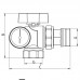 Кран с американкой "антипротечка" с термометром KOER KR.1033-Gi - 1'' (KR2894)