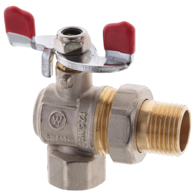 Кран с американкой 1/2" СК красный угловой (SK0022) Кран с американкой 1/2" СК красный угловой (SK0022)