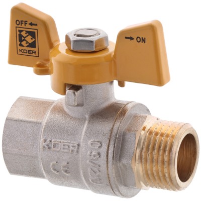 Кран шаровый 1/2" ГШБ ГАЗ (KR.218.G) (KR0036)