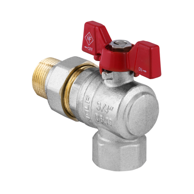 Кран шаровый с американкой угловой 3/4" ГШБ (NF.941) NOLF (NF2965) Кран шаровый с американкой угловой 3/4" ГШБ (NF.941) NOLF (NF2965)