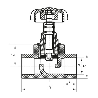Кран вентильный 25 KOER PPR K0184.PRO (KP0238) Кран вентильный 25 KOER PPR K0184.PRO (KP0238)