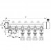 Коллектор распределительный 6-way с фитингом (40x20) PPR KOER K0194.PRO (KP2559)