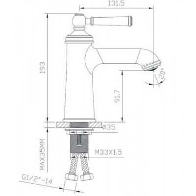 Смеситель для раковины Imprese HYDRANT ZMK031806010