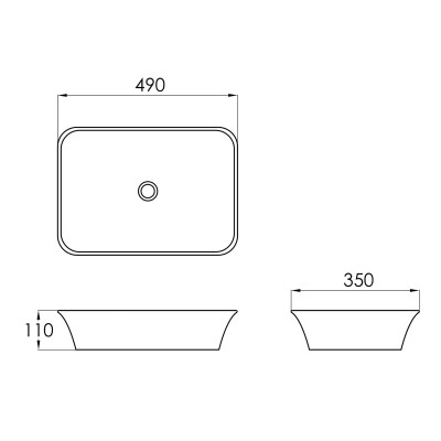 Умывальник накладной 49х35см Imprese ELANTA i11521 Умывальник накладной 49х35см Imprese ELANTA i11521