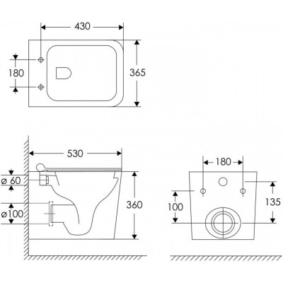 Унитаз подвесной безободковый Imprese BILOVEC Rimless i11142 + сидение slow-closing Унитаз подвесной безободковый Imprese BILOVEC Rimless i11142 + сидение slow-closing