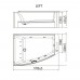 Ванна гидромассажная асимметричная Volle 12-88-100/L 170х120 см, левая