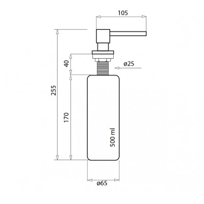 Дозатор для жидкого мыла Aquasanita DQ-501, Copper
