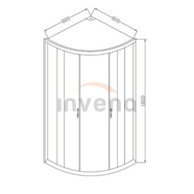 Душевая кабина полукруглая 80x80 Invena Vitoria AK-49-186 Душевая кабина полукруглая 80x80 Invena Vitoria AK-49-186