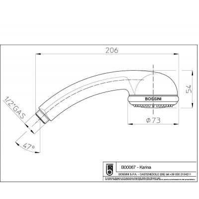 Лейка "BOSSINI" Karina 3 позиции B00067