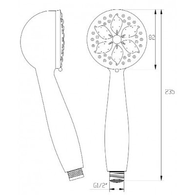 Лійка для душу Invena Ise AS-54-001