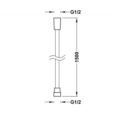 Душевой шланг 1,5м TRES 913460915BM