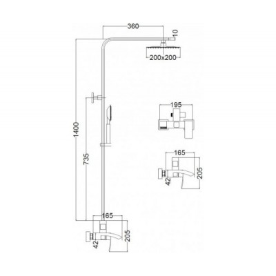 Душевая система MIXXEN MXIN0455