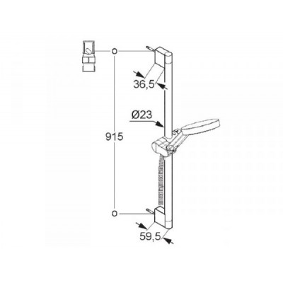 Душевая стойка с набором KLUDI A-QA 657400500 Душевая стойка с набором KLUDI A-QA 657400500