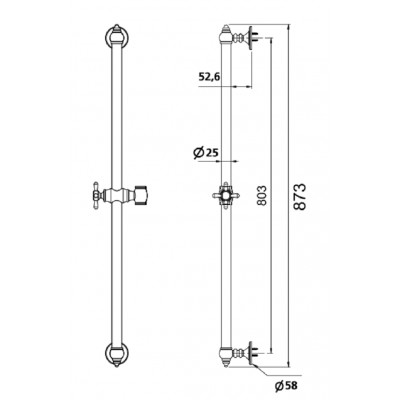 Душевая стойка Mixxen Рома MXGN0512BR бронза (без аксессуаров)