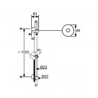 Душевая штанга KLUDI A-QA 620950500