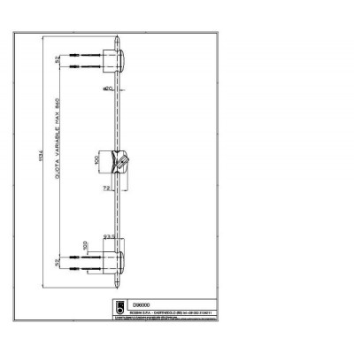 Стойка Bossini OVAL STYLE 113см 20mm D96000C без/акс Стойка Bossini OVAL STYLE 113см 20mm D96000C без/акс
