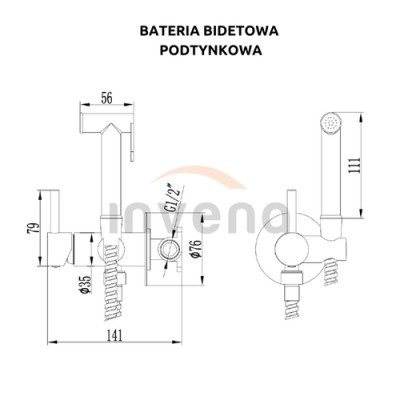 Смеситель для гигиенического душа Invena BP-00-B09 золотой