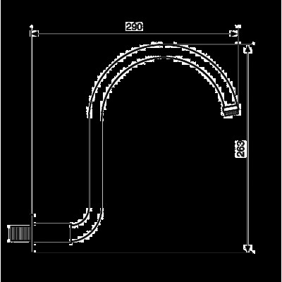 Держатель для лейки EMMEVI 300мм хром CO0679СR