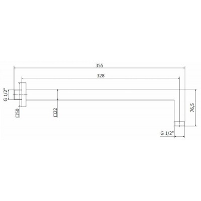 Кронштейн верхнего душа GENEBRE Kenjo (B6311326) Кронштейн верхнего душа GENEBRE Kenjo (B6311326)