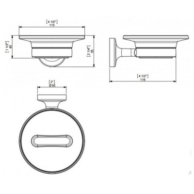 Стеклянная мыльница SONIA E-PLUS 124558