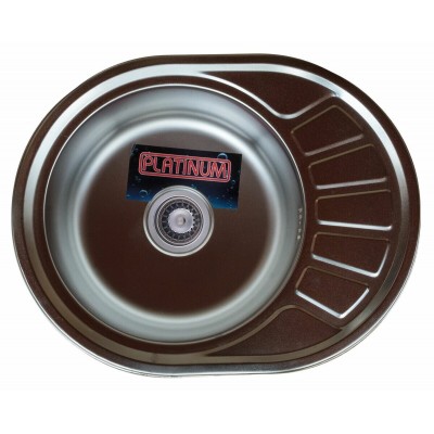 Кухонная мойка из нержавеющей стали Platinum ПОЛИРОВКА 5745 (0,8/180 мм)