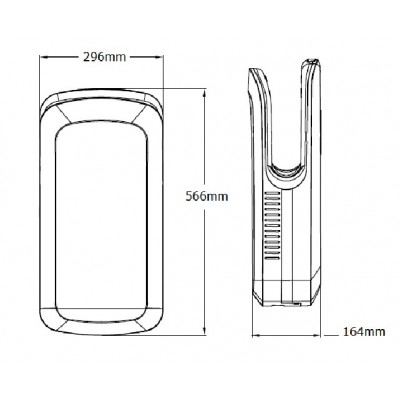 Сушилка для рук сатиновый пластик Power RAPID PW702 Satin