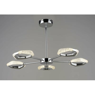 Люстра подвесная светодиодная Sirius B YH1304/5 CH 30W хромовая
