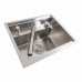 Кухонная мойка скрытая нержавейка Platinum Handmade CM 47*38 + смеситель