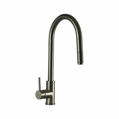 Смеситель кухонный Platinum PVD с выдвижным изливом черный 6041 BW Смеситель кухонный Platinum PVD с выдвижным изливом черный 6041 BW