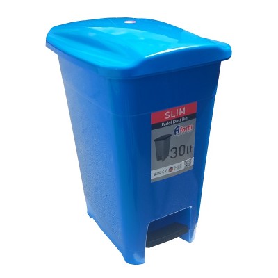 Корзина для мусора с педалью Afacan SLIM SPK-30 107 (синий пластик, 30 л)