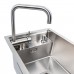Скрытая кухонная мойка с подоконным смесителем Platinum TZ 40*50, нержавейка