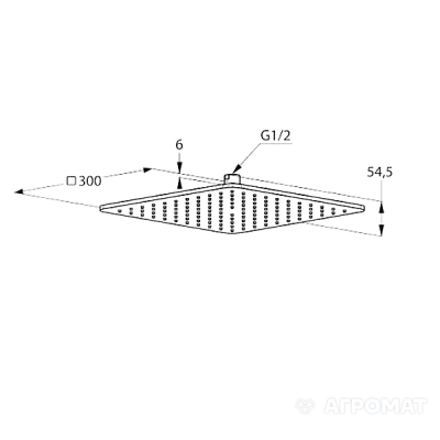 Верхний душ 300 мм Kludi A-QA 645300500