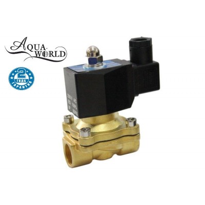 Электромагнитный клапан Aqua-World 3/4" (DN20) 220В нормально закрытый Электромагнитный клапан Aqua-World 3/4" (DN20) 220В нормально закрытый